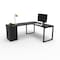 We'Re It Connect It L-Shaped Desk, 77 in D X 30 in H, 60 in W X Thermally Fused Laminate DI60304824L1BBF-BLK-ESP - alternate 1